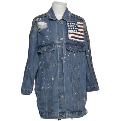 Jeansjacka (Blå, Flerfärgad) från Q Bomull