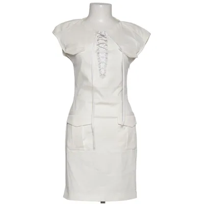 Dress (White) from The Kooples Acetate, Cotton, Elastane, Polyamide, Polyester
