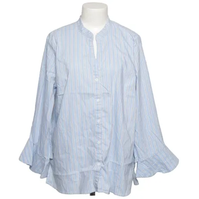 Blouse (Blue, White) from More & More Cotton, Elastane, Polyamide