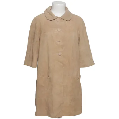 Läderkappa (Beige) från Carling Skinn, Polyester