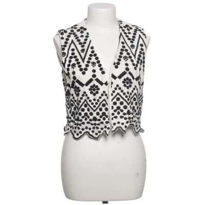 Vest (White, Black) from Amisu Linen, Viscose
