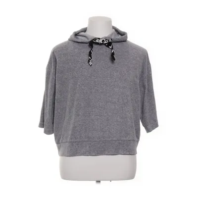 Korte mouwen capuchon sweater (Grijs) van Crane Katoen, Polyester