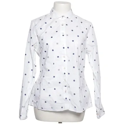 Shirt (White, Blue) from The Savile Row Company Cotton