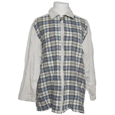 Overshirt (Blue, White, Gray) from Helline Cotton