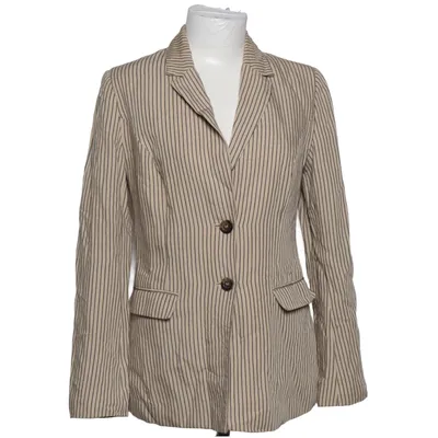 Kavaj (Beige, Svart) från KappAhl Linne, Polyester, Viskos