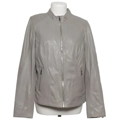 Veste en cuir (Gris) de Jilani Collection