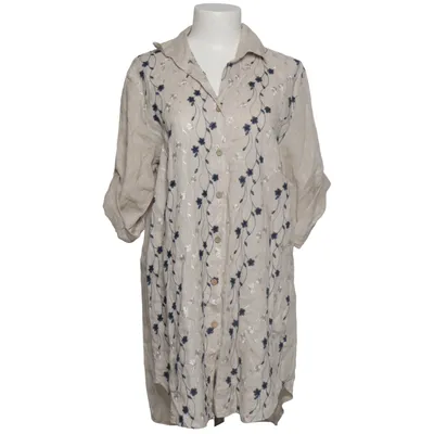Shirt dress (Beige, Blue, White) from Made in italy Linen