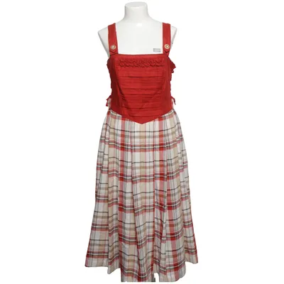 Dirndl (Red, White, Multicolored) from Alphorn Linen, Polyester, Viscose