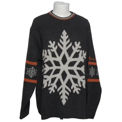 Christmas sweater (Gray, White, Orange) from Mistral Acrylic, Polyamide, Wool