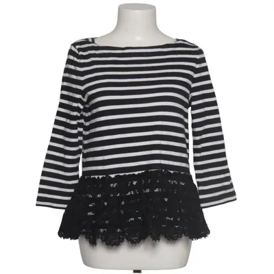 Top péplum (Noir, Blanc) de Kate Spade Coton, Polyamide, Viscose