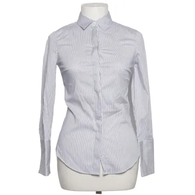 Shirt (Blue, White) from Massimo Dutti Cotton, Elastane, Polyamide