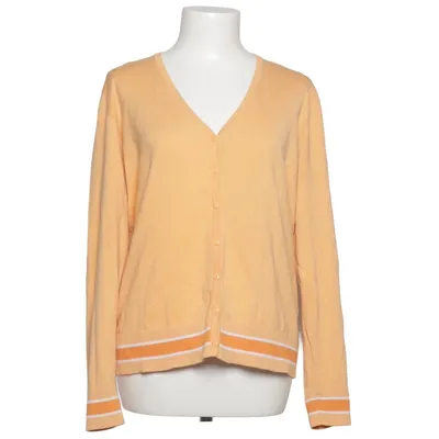 Strickjacke (Gelb, Weiß) von Visum Baumwolle, Elasthan, Polyamid, Seide