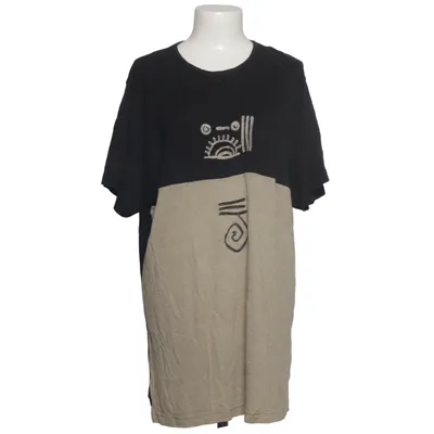 T-shirt (Svart, Beige) från Sempre Bomull, Linne, Viskos
