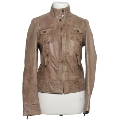 Leather jacket (Brown) from Oakwood Cotton, Polyester, Viscose