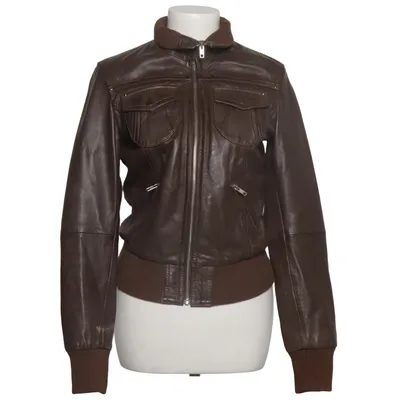Leather jacket (Brown) from Carrie Hoxton Leather, Polyester