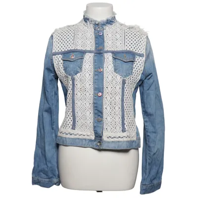 Veste en jean (Bleu, Blanc) de New Coton, Élasthane