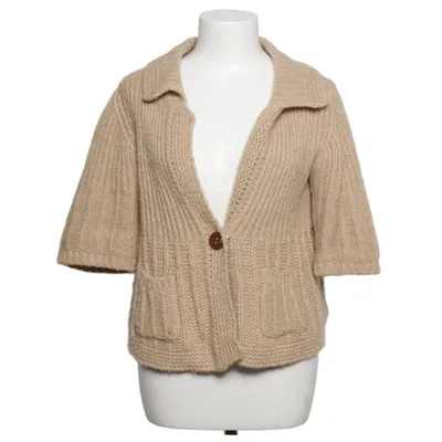 Cardigan (Beige) van Hessnatur Zijde, Wol