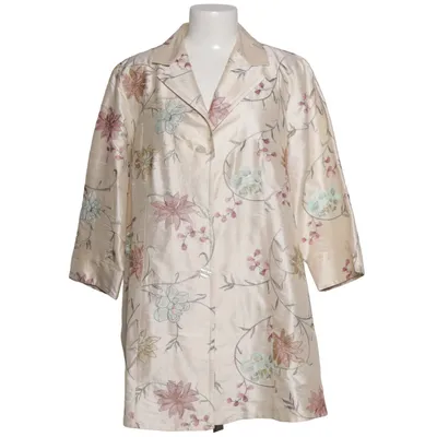 Jacket (Beige, Multicolored) from Selection by Ulla Popken Silk, Viscose
