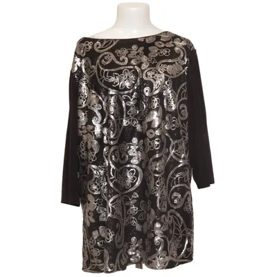 Top (Black, Silver) from Alfredo Pauly Elastane, Polyester