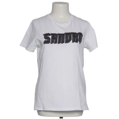 T-shirt (Hvid) fra Sandro Akryl, Bomuld, Metallfiber, Polyamid, Polyester, Viscose, Uld