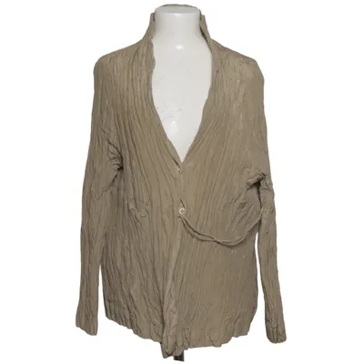 Wrap cardigan (Beige) from Deerberg Cotton, Metallic fiber, Silk