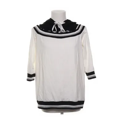 Kortärmad huvtröja (Vit, Svart) från Tuzzi Bomull, Elastan, Modal