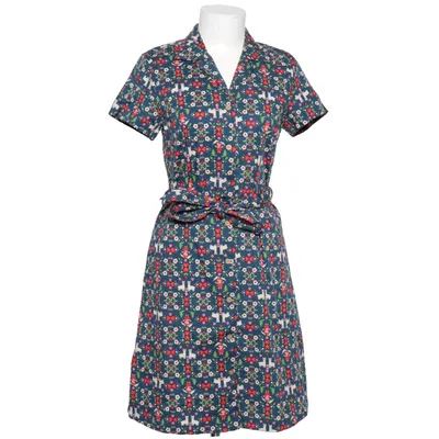 Skjortklänning (Blå, Röd, Vit, Flerfärgad) från Blutsgeschwister Elastan, Ekologisk bomull