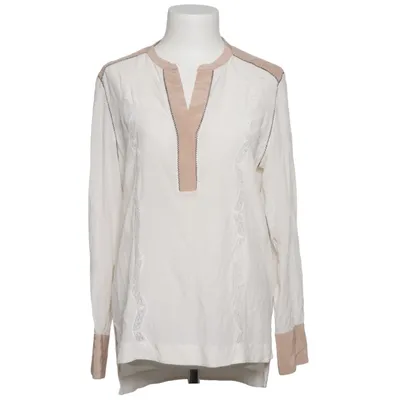 Blouse (White, Beige) from 81 Hours Silk