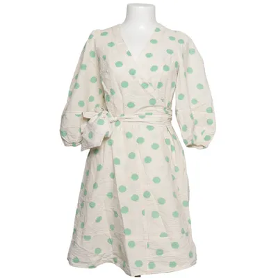 Wrap dress (Beige, Green) from Second Female Cotton