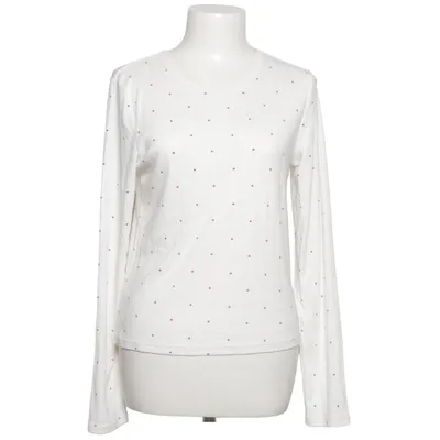 Långärmad t-shirt (Vit, Röd) från H&M Elastan, Polyester, Viskos