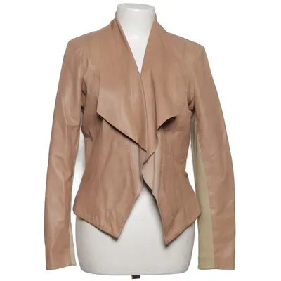 Leather jacket (Beige) from Transmission Leather, Polyester