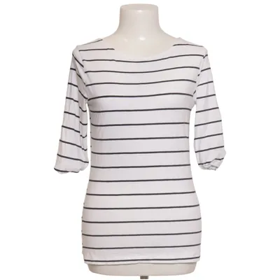 Långärmad t-shirt (Vit, Svart) från C&A Bomull, Elastan, Modal