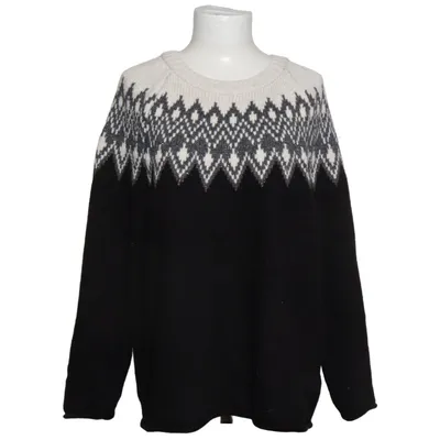Sweater (Sort, Hvid, Blå) fra Yessica Akryl, Metallfiber, Polyamid, Polyester