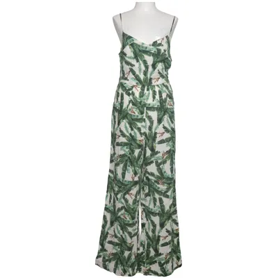 Jumpsuit (Grün, Weiß, Braun) von Mango Casual Baumwolle, Leinen