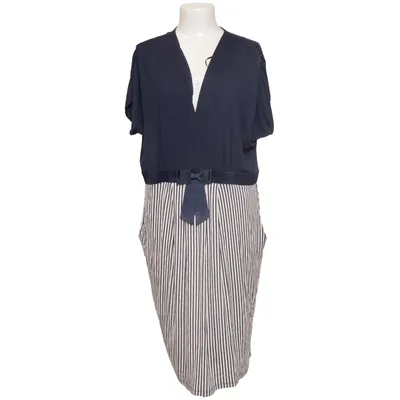 Dress (Blue, White) from Bodyflirt Elastane, Viscose