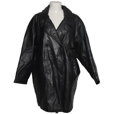 Veste longue en cuir (Noir) de Yorn Boutique Acétate, Cuir, Polyamide