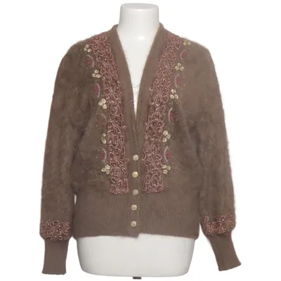 Cardigan (Brown, Pink) Angora, Nylon