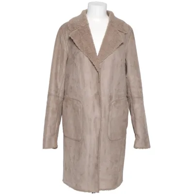 Shearling jas (Beige) van Marc Cain