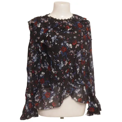Blouse (Noir, Multicolore) de Erdem x H&M Polyester, Soie