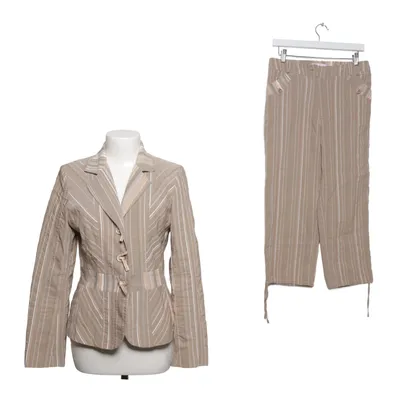 Anzug (Beige, Weiß) von Armand Thiery Baumwolle, Metallfaser, Polyester