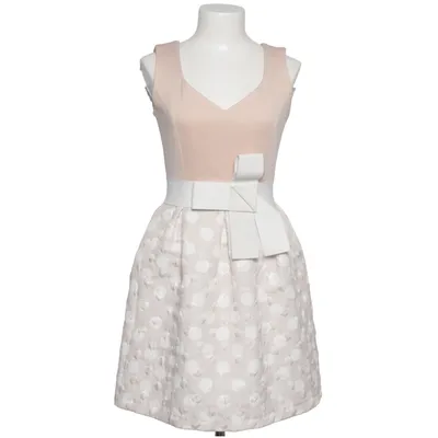 Robe de cocktail (Beige, Blanc) de Rinascimento Coton, Polyester