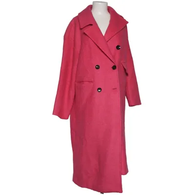 Frakke (Pink) fra YAS Genanvendt polyester, Uld