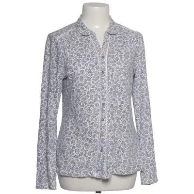 Blouse (White, Blue) from Beacan Cove Cotton
