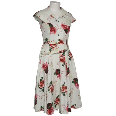 Kleid (Beige, Rot, Grün) von Hearts & Roses Baumwolle, Elasthan