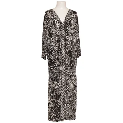 Dress (Black, White) from Selection by Ulla Popken Elastane, Viscose
