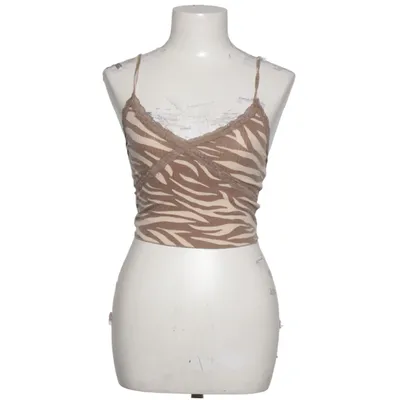 Crop Top (Braun, Beige) von Bershka Elasthan, Polyester, Viskose