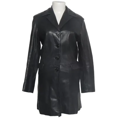 Leather coat (Black) from Gipsy by Mauritius Leather, Polyester