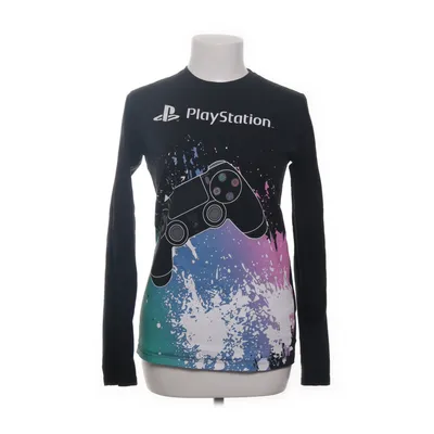 T-shirt à manches longues (Noir, Multicolore) de Playstation Coton