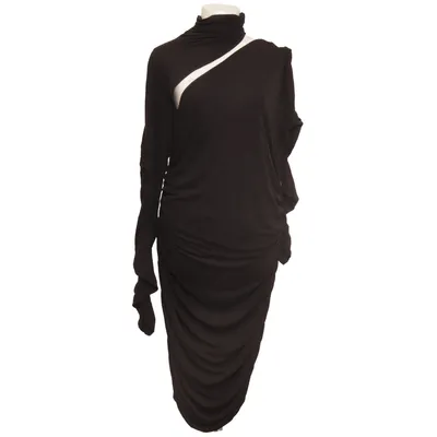 Dress (Black) from Mugler x H&M Elastane, Viscose, Polyester