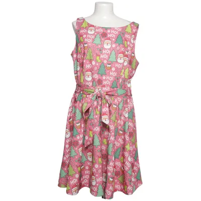 Jurk (Roze, Meerkleurig) van Lady Vintage Elastaan, Polyester